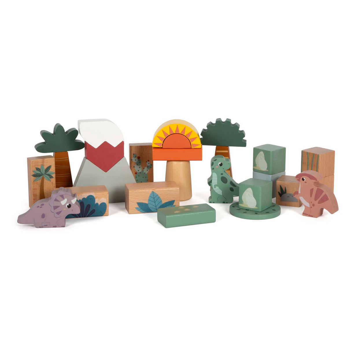 Small Foot - Dino-Bauklötze aus Holz, 50 Stk.