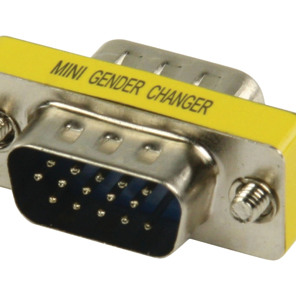 Valueline GCHD-MM15P Mini-VGA-Adapter aus Metall, HD15P-Stecker – HD15P-Stecker