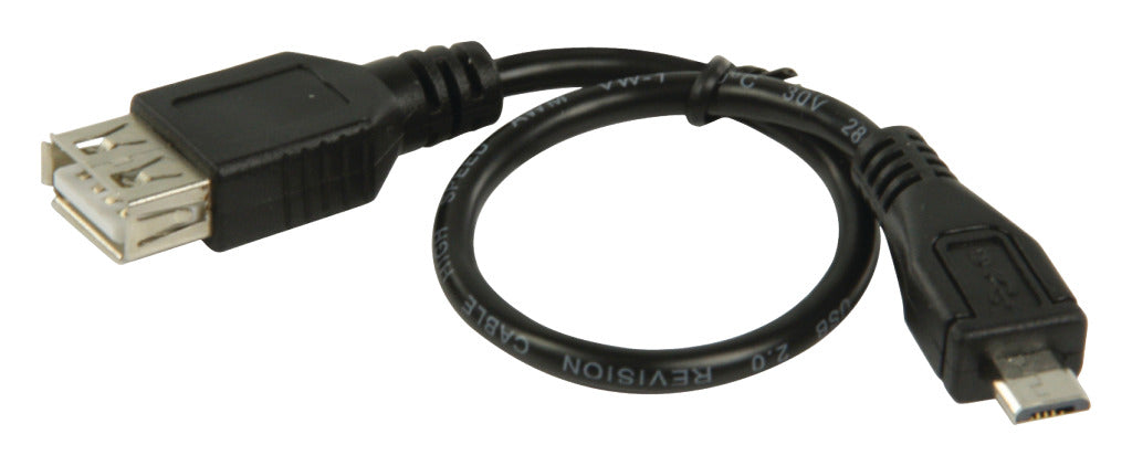Valueline VLCP60570B02 USB 2.0 USB Micro B Stecker - USB A Buchse Adapterkabel 0,20 m Schwarz