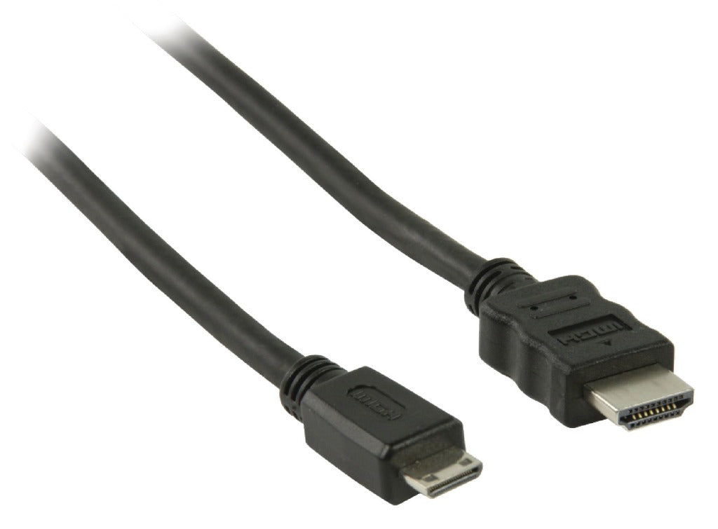 Valueline VLVP34500B10 Hochgeschwindigkeits-HDMI-Kabel mit Ethernet-HDMI – HDMI-Mini-Stecker, 1,00 m, Schwarz