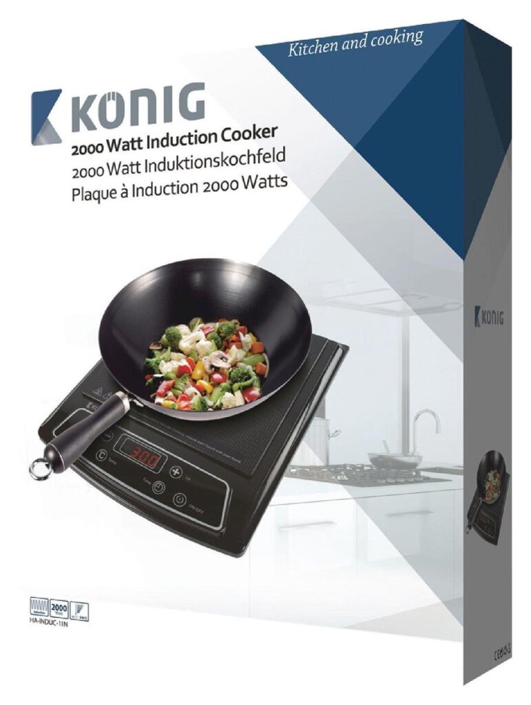 Kouml;nig Induktionsherd 2000 W schwarz
