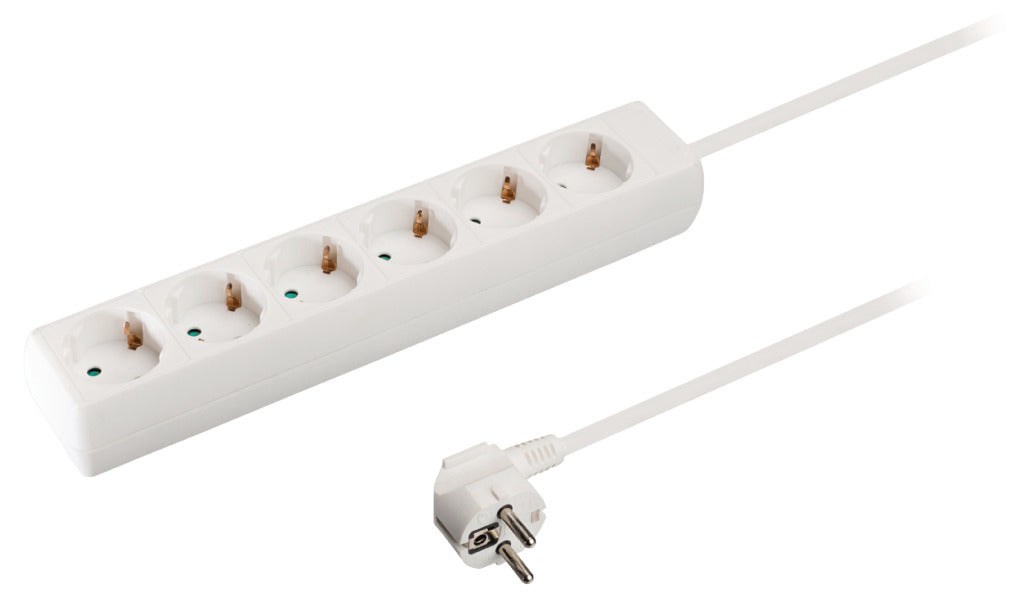 Valueline vles630f001wh Steckdose 6-fach 3,00 m weiß