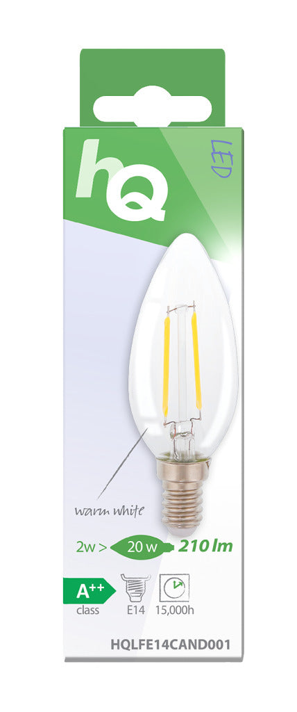HQ LFE14CAND001 LED Retro-Glühlampe E14 Kerze 2W 210LM 2700K
