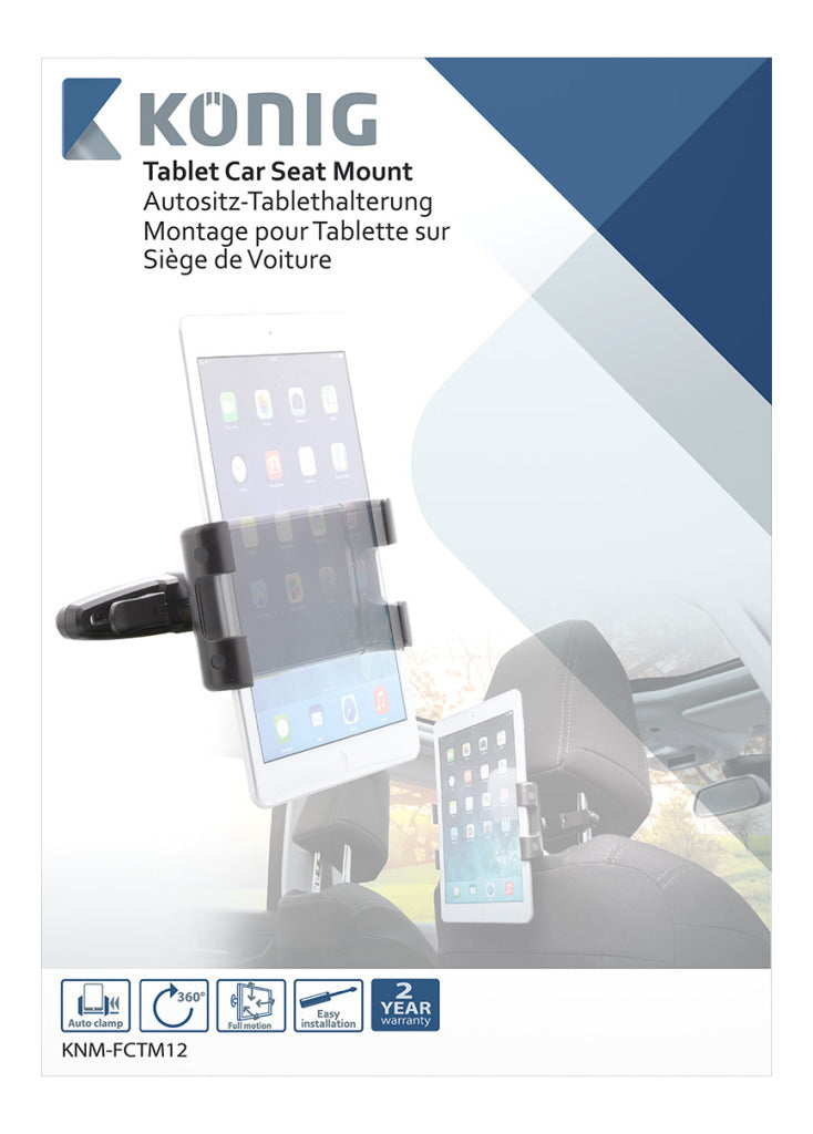 K ouml;nig knm-fctm12 Tablet-Autohalterung 360 Grad; dreh- und neigbar 0,7 kg