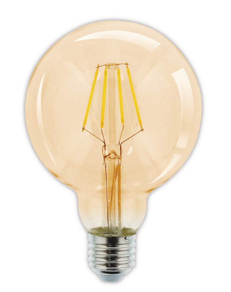 HQ HQ HQLFE27G95002 LED-Retro-Glühlampe, E27, dimmbar, G95, 4 W, 320 lm, 2500 K