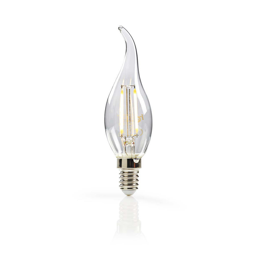 Nedis ledbfe14canft1 Retro-LED-Glühbirne E14 Kerze mit gebogener Spitze 2,5 W 250 lm