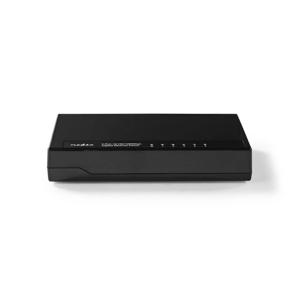 Nedis NSWH5P100BK Netzwerk-Switch 5 Ports 1 Gbit/s LED-Anzeigeleuchten