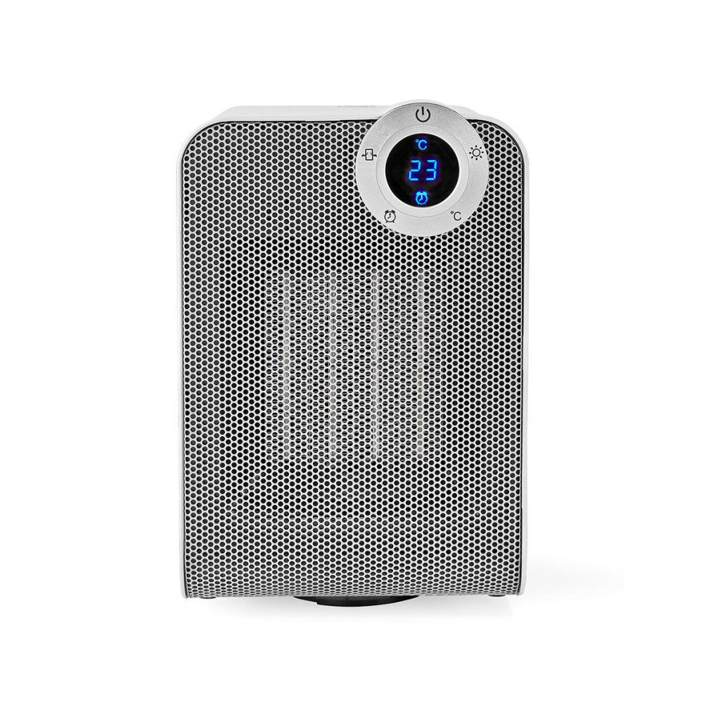 Nedis wififnh20cwt intelligenter Heizlüfter mit Wi-Fi-Kompaktthermostatoszillation 1800 W weiß
