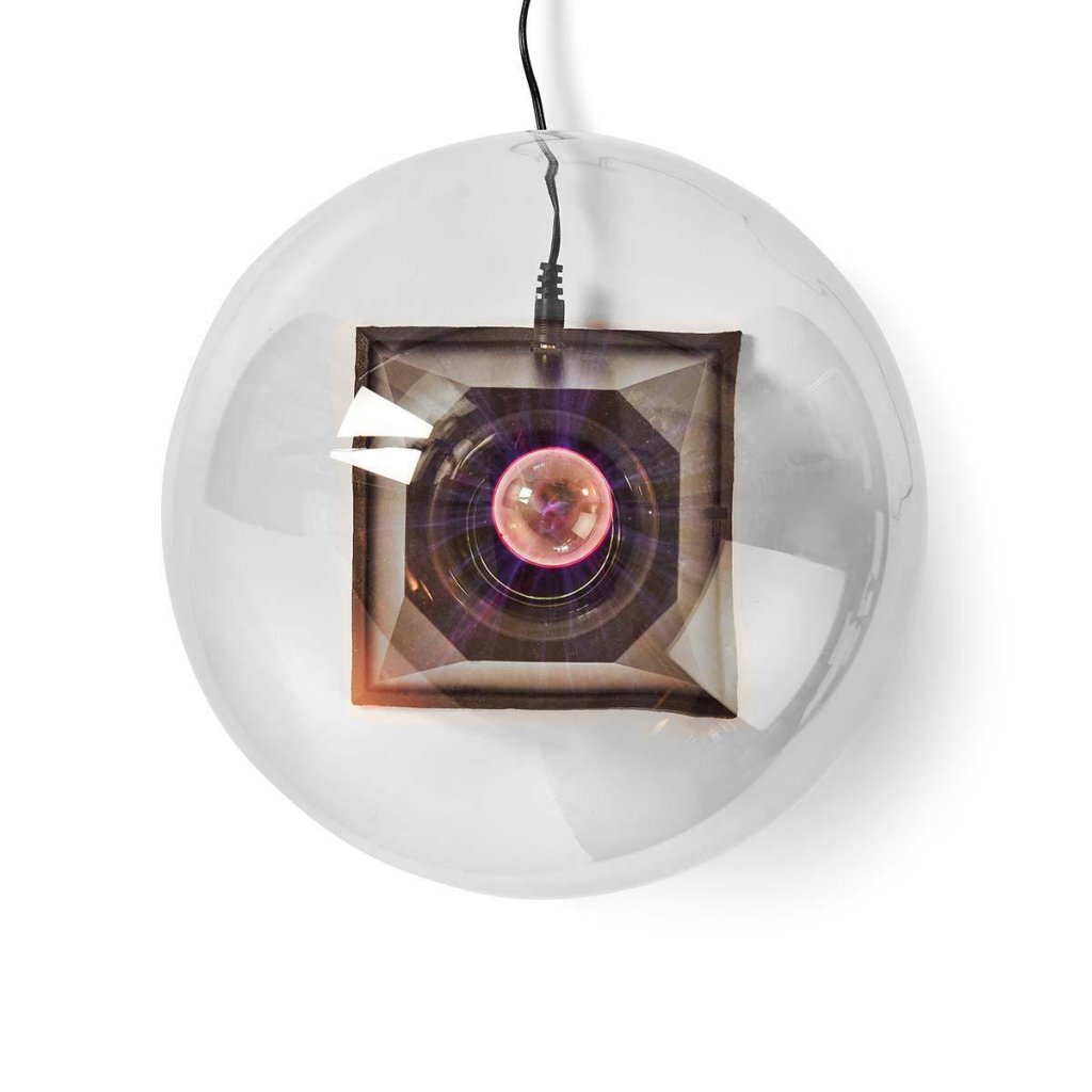 Nedis fudi215bk Plasma-Lichtkugel 20 cm, schwarzes Glas