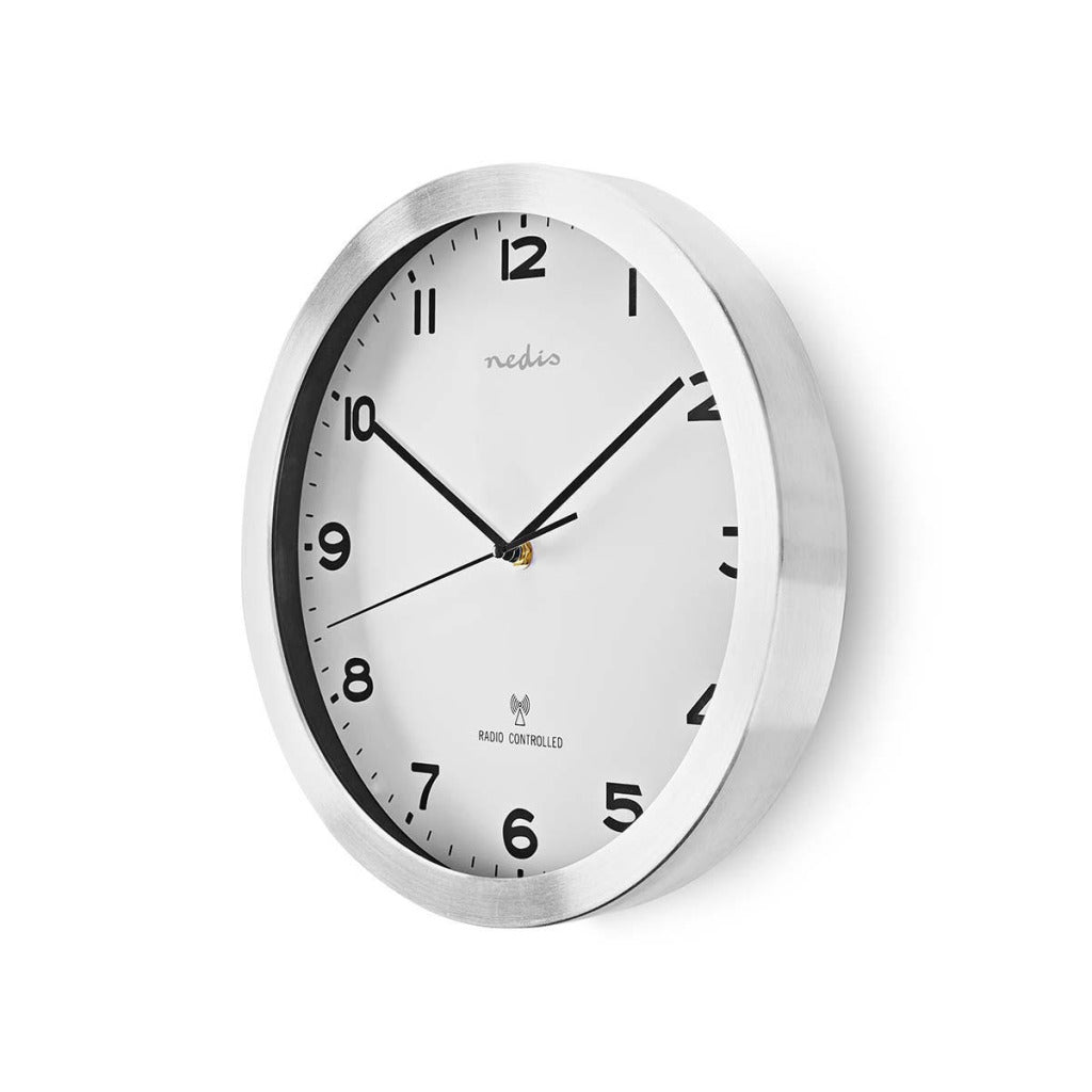 Nedis CLWA110RWT Funkwanduhr 30 cm weiß