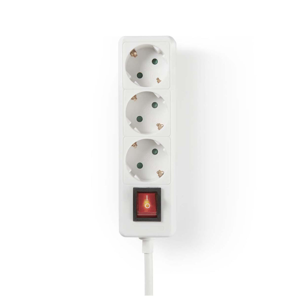 Nedis exso315f2wtb Steckdosenleiste 3-fach 1,5 m Ein-Aus-Schalter weiß