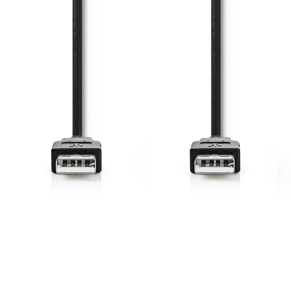 Nedis ccgt60000bk10 Kabel USB 2.0 A-Stecker - A-Stecker 1,0 m schwarz