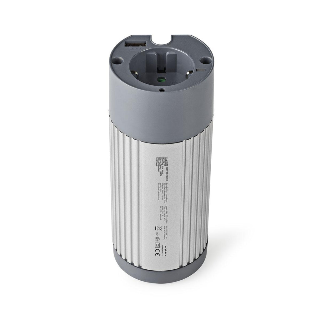 Nedis PIMS10024 Stromwandler Modifizierte Sinuswelle 24 V DC 230 V 100 W 1x Schuko 1x USB-Ausgang