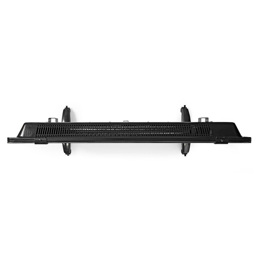 Nedis HTPL20FBK Glasplatten-Konvektorheizung, Thermostat, LCD-Bildschirm, 2 Heizstufen, stehend, Wandmontage, 2000 W, Schwarz