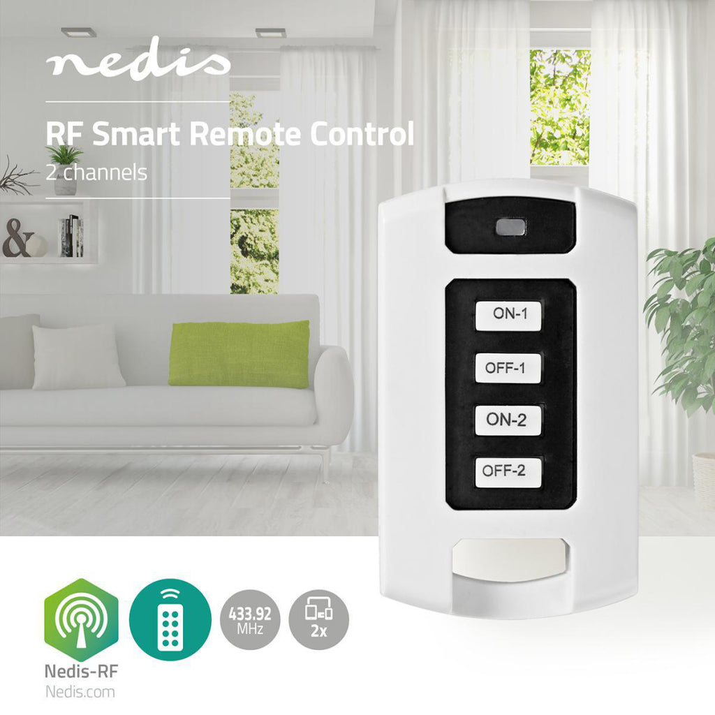 Nedis RFRC220WT RF-Smart-Fernbedienung 2 Kanäle