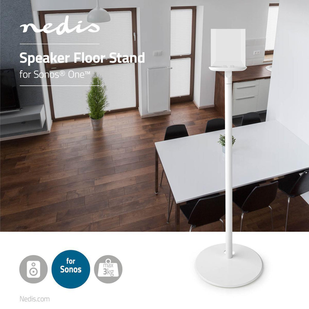 Nedis spmt5750wt Lautsprecher-Bodenständer für Sonos® One Sonos® Play:1 max. 3 kg fest