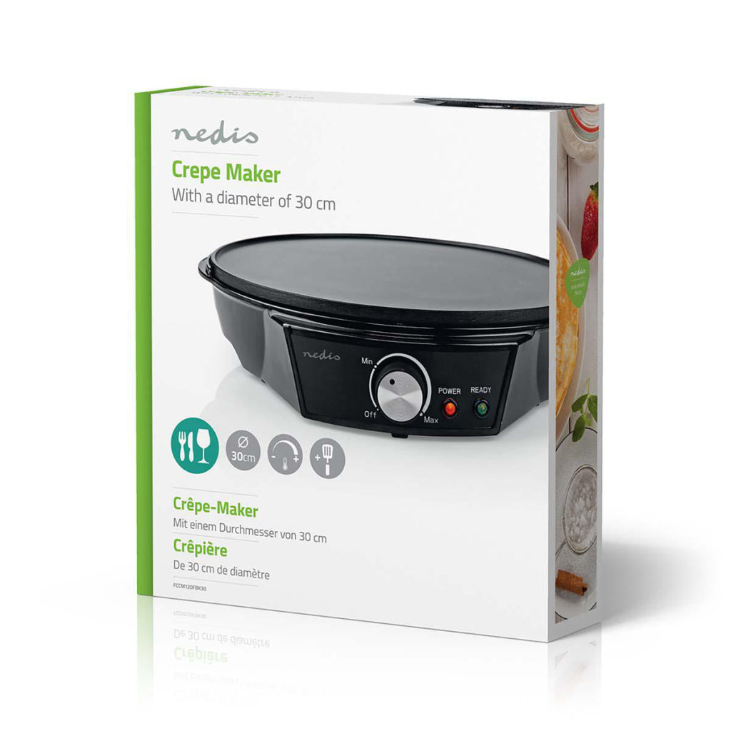 Nedis FCCM120FBK30 Cr ecirc;pes Maker 30 cm Schwarz