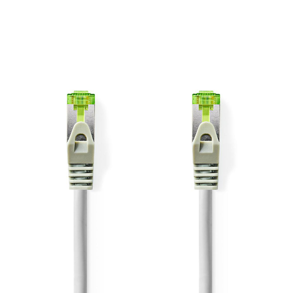 Nedis CCBW85420GY05 Cat7-Kabel S FTP RJ45-Stecker, RJ45-Stecker, 0,5 m, rund, LSZH, graue Fensterbox