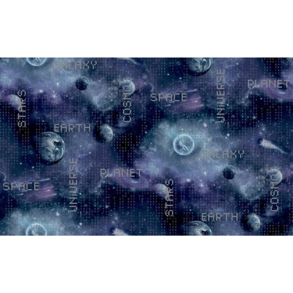 Nordwand Noordwand Tapete Gute Stimmung Galaxy Planeten und Text schwarz und lila