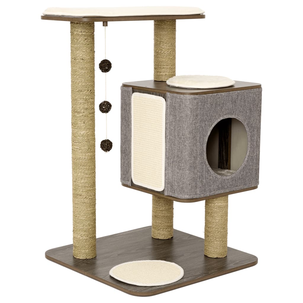 Jack und Vanille -Jack und Vanillekatze Möbel Molly 56x56x80 cm Grau