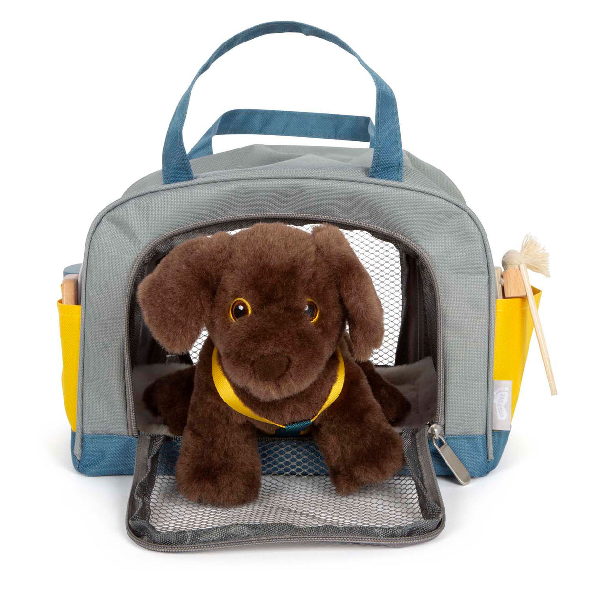 Small Foot - Kuscheltier Hund mit Tragetasche und Pflegeset