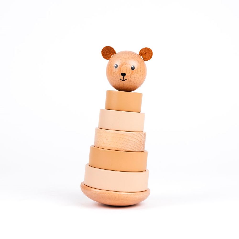 Holzstapel Bär Marcel. 21x10x10 cm