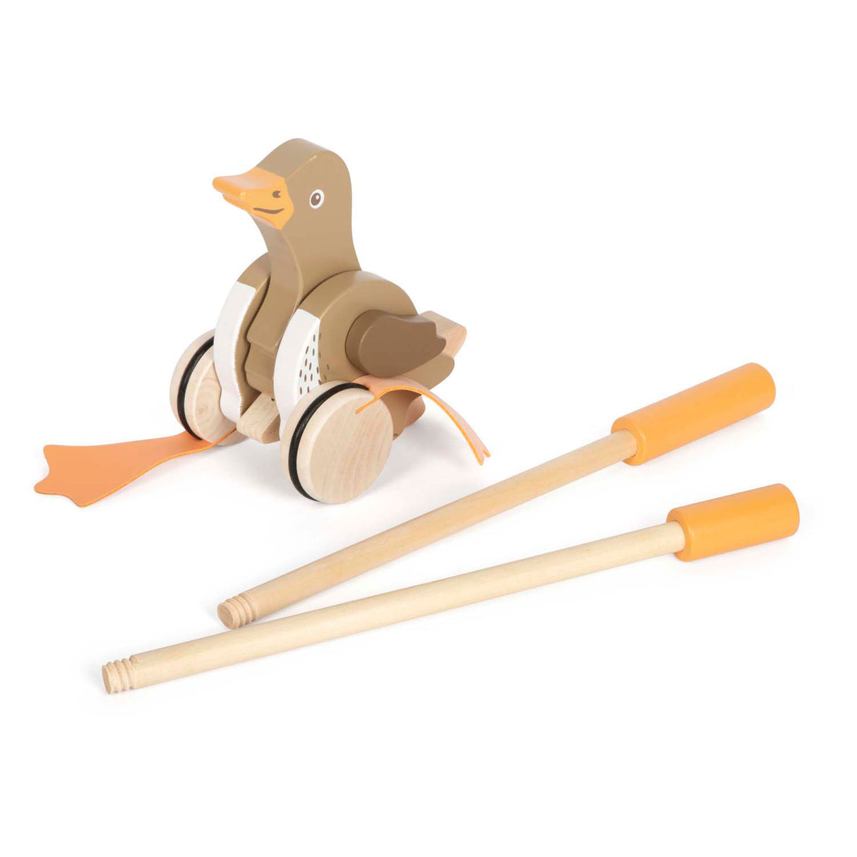 Small Foot - Schiebefigur Ente aus Holz mit beweglichem Kopf