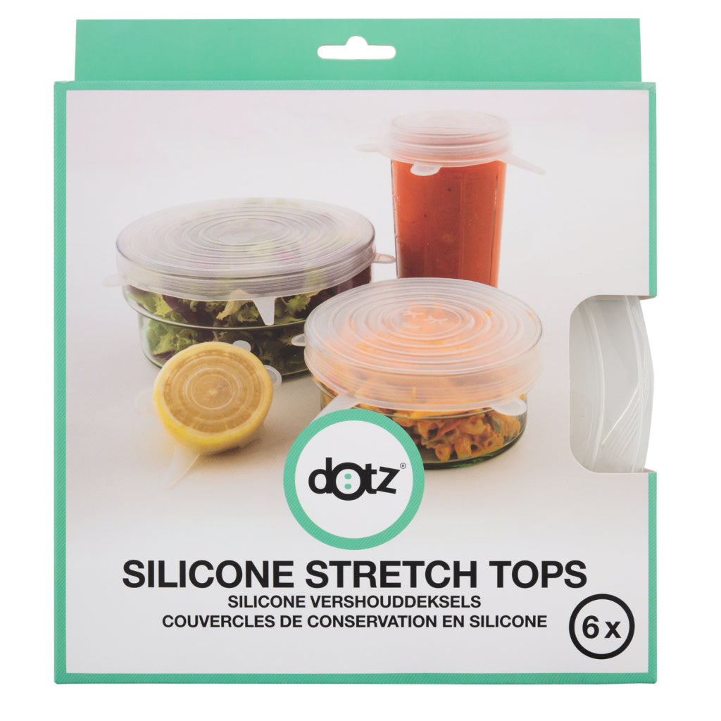 Dotz flexible Frischhaltedeckel aus Silikon 6 Stück