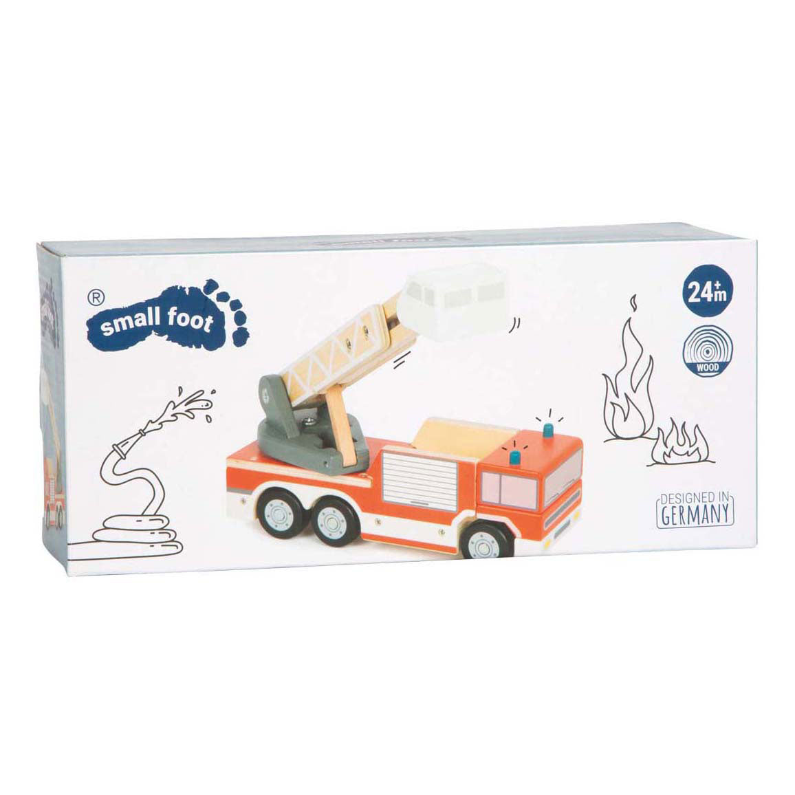 Small Foot - Feuerwehrauto aus Holz mit Drehleiter