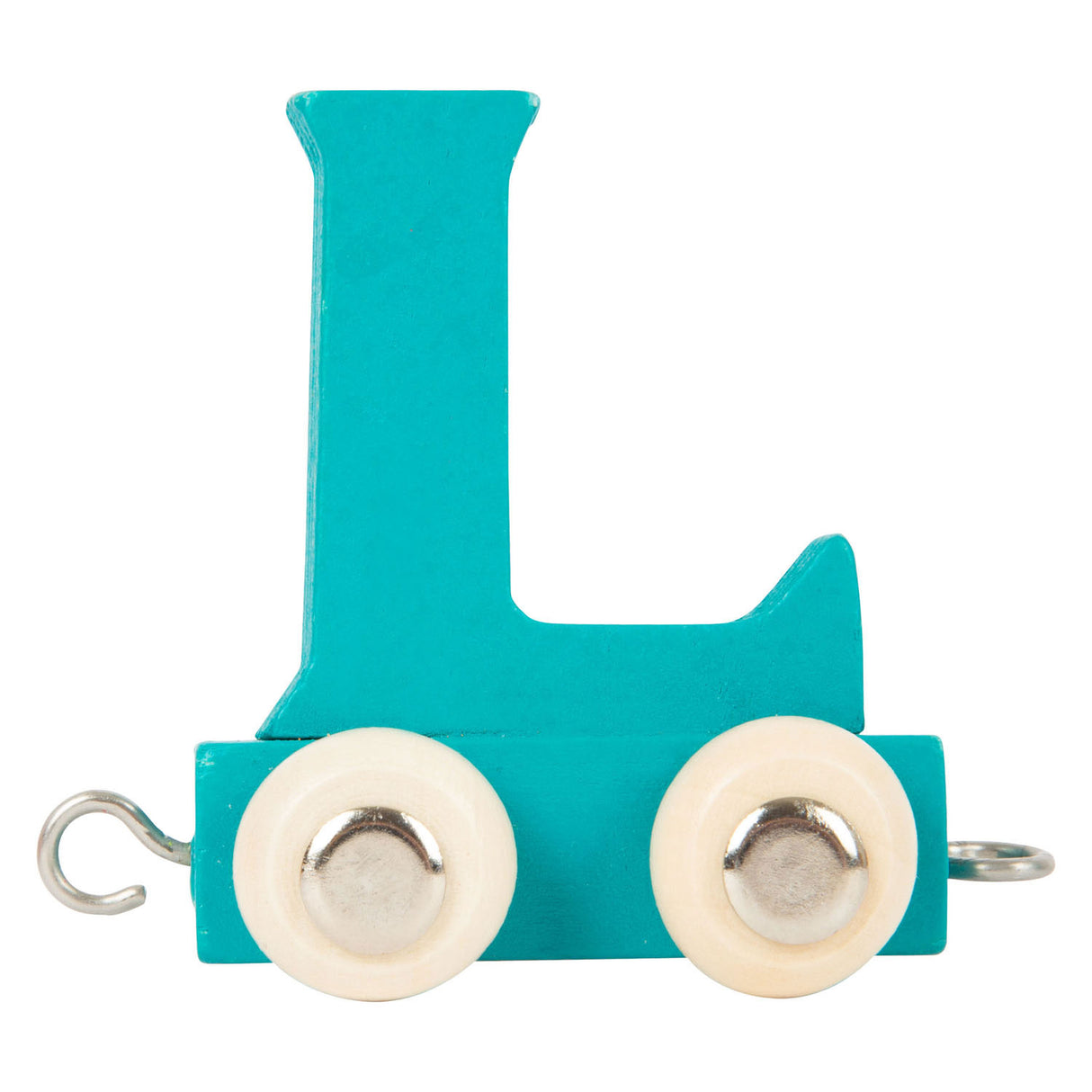 Small Foot - Buchstabenzug aus Holz blau - L - 12 Stück