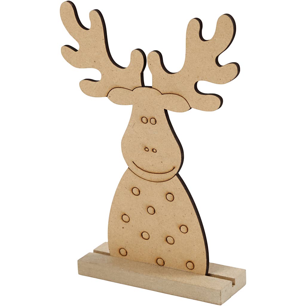Creativ Company Weihnachtsfigur Rentier aus Holz