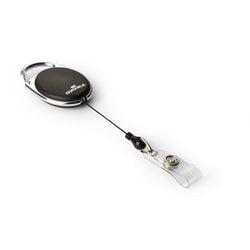 Robuster Kartenhalter | mit Druckknopfschlaufe | Bandlänge 800 mm | schwarz | 1 Stück - 832401 832401