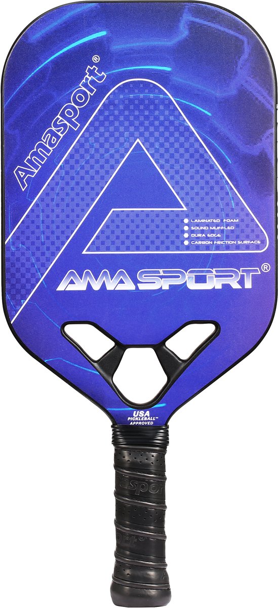 Ama Sport Pickleball-Paddel JP80-2 blau – Carbon-Paddel – Leistungssteuerung –