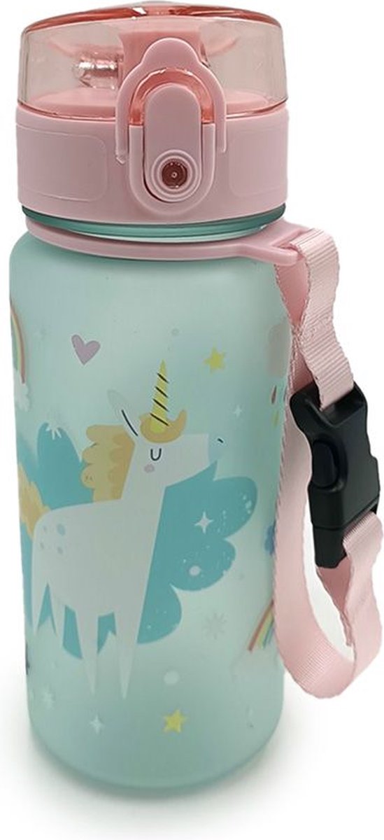 Puckator Einhorn Magic Pop Top 350ml bruchsichere Trinkflasche Schulbecher Trinkbecher Kind