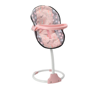 Puppenstuhl 3 in 1 grau rosa 42x40x40 cm