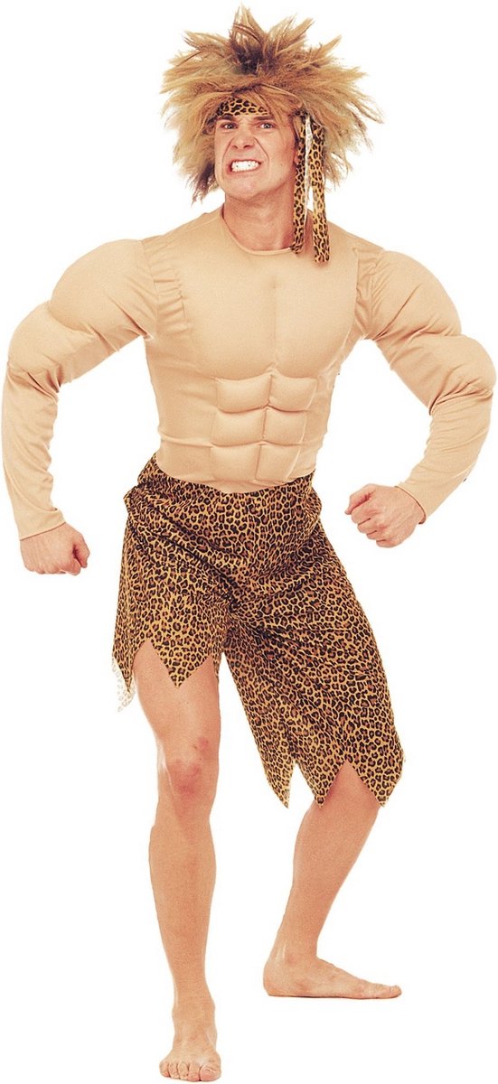 Finidi Widmann – Tarzan-Jane-Kostüm – Dschungelmann-Tarzan-Kostüm – Braun, Beige – XL – Karnevalskleidung – Faschingskleidung