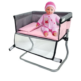 Puppenpflegetisch grau rosa39x25x39cm