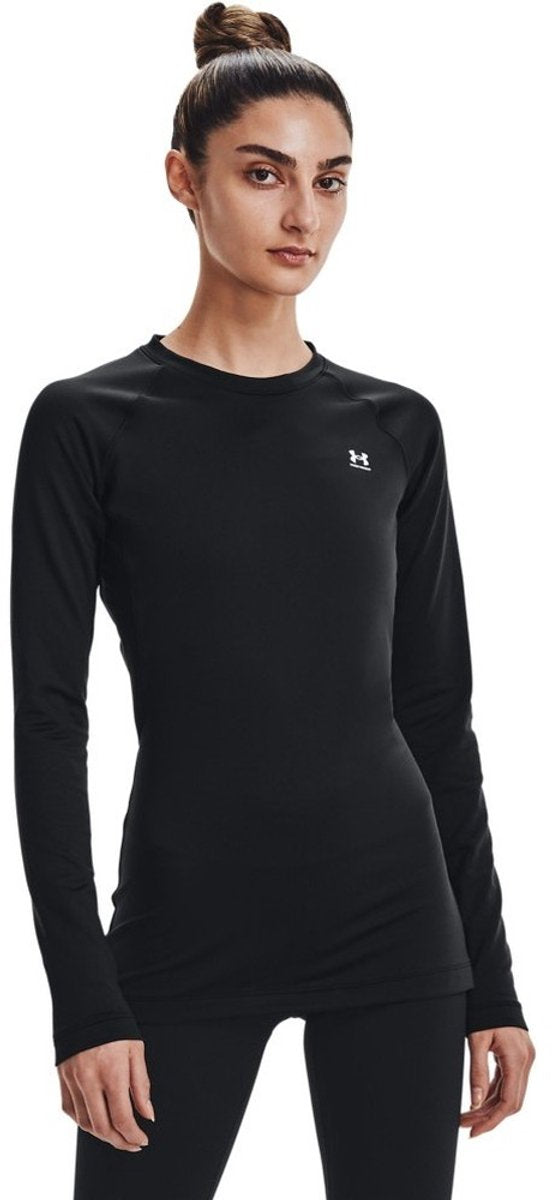 Under Armour UA CG Authentics Crew Damen-Sportpullover – Schwarz – Weiß
