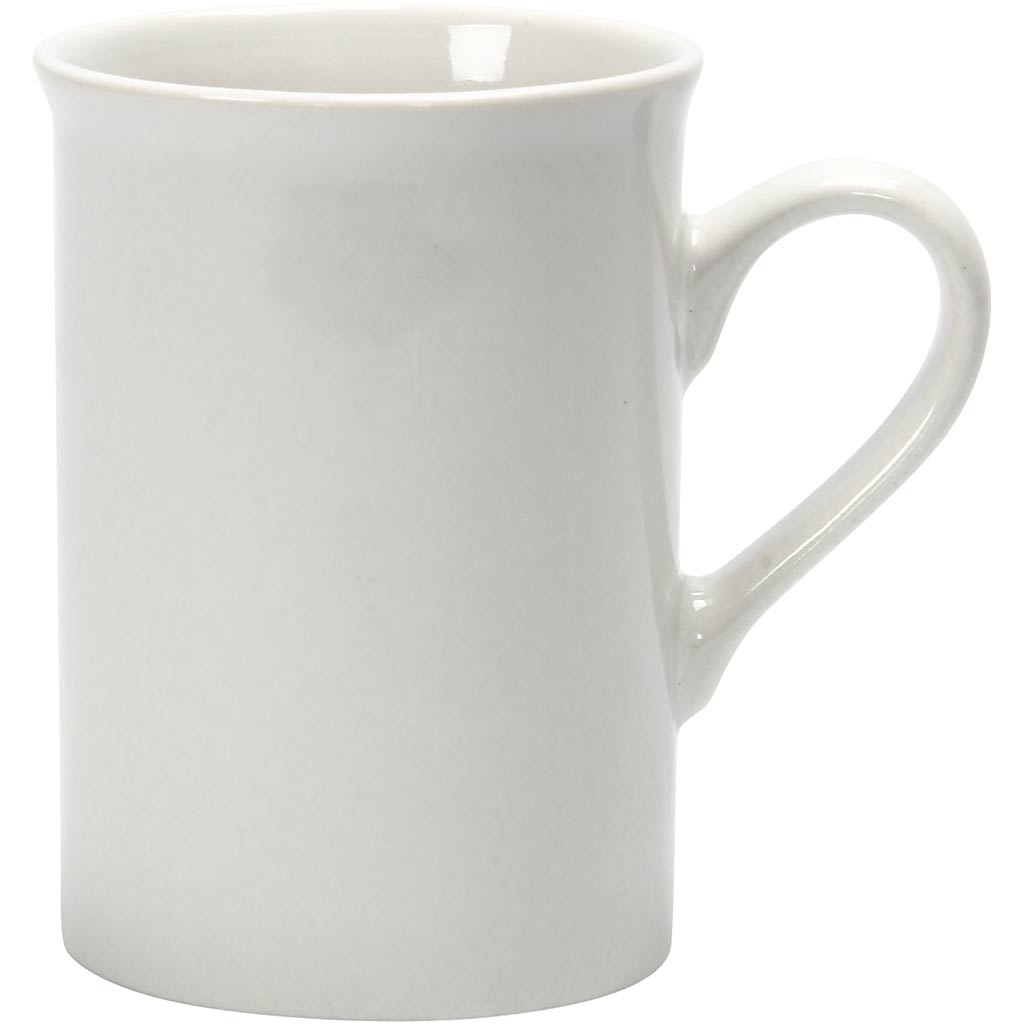 Creativ Company Tassen, H: 10 cm, T 7,4 cm, weiß, 2 Stück 1 Box