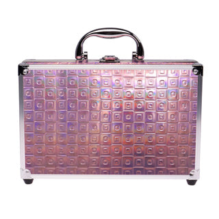 Casuelle holografisches Make-up-Etui Pink Glamour