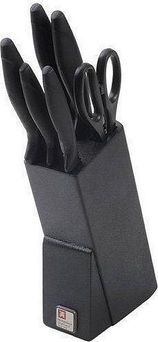 Richardson Sheffield Laser Kitchen Messerblock 6-teilig schwarz