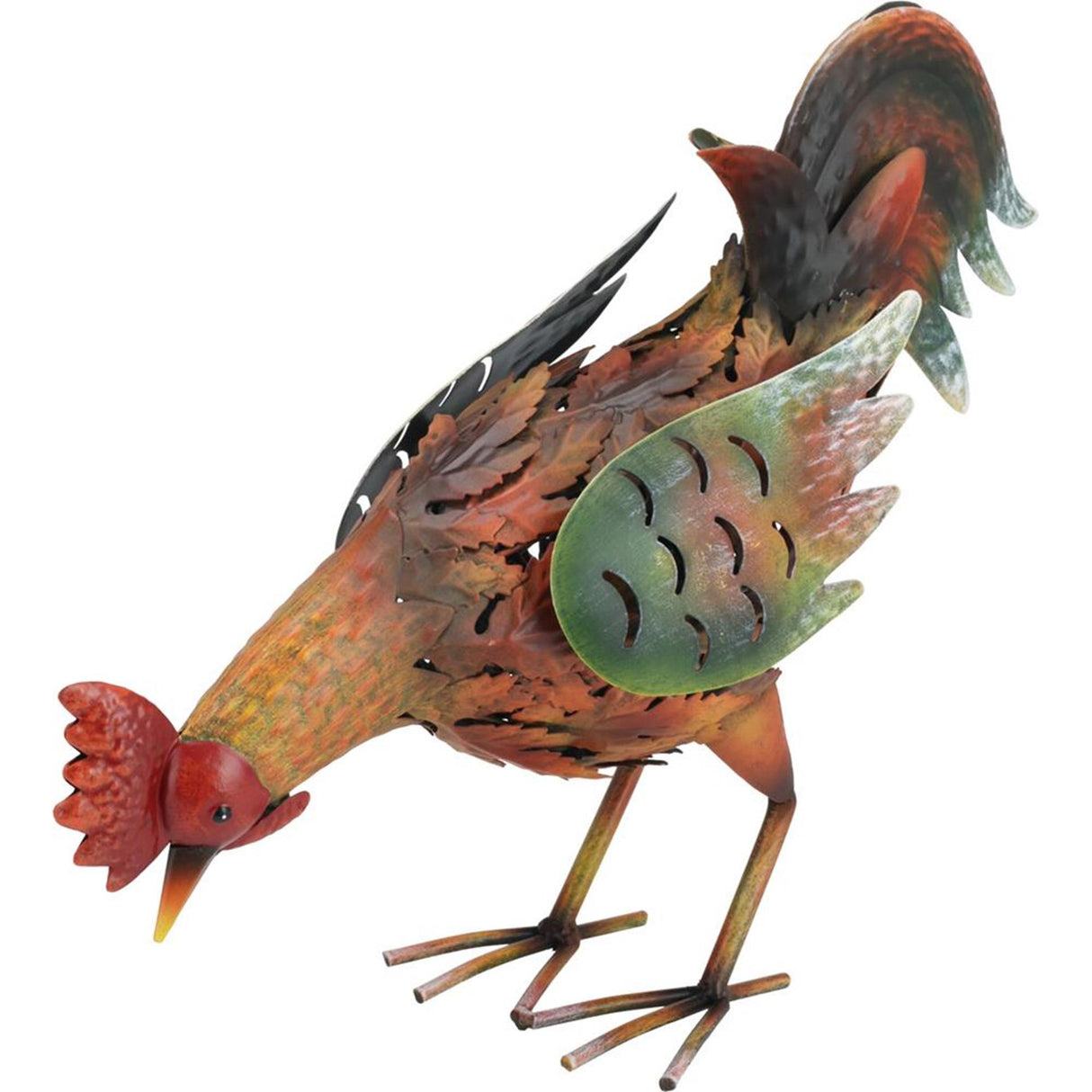 Profi-Gartenhahn und Huhn aus Metall