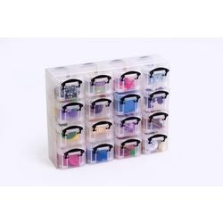 Opbergbox really useful boxes 0,14 l zwart, transparant