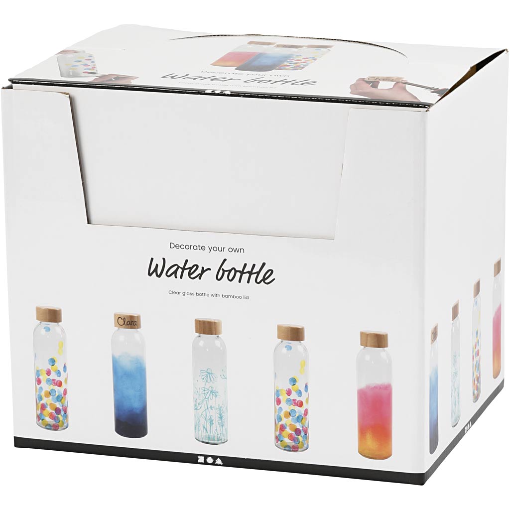 Creativ Company Trinkflasche, H: 22 cm, T 6,7 cm, 500 ml, 12 Stück 1 Box