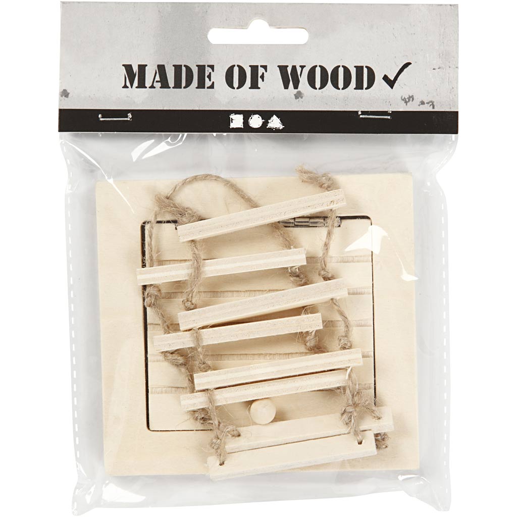 Creativ Company Mini Holzdachbodenleiter und Seilleiter