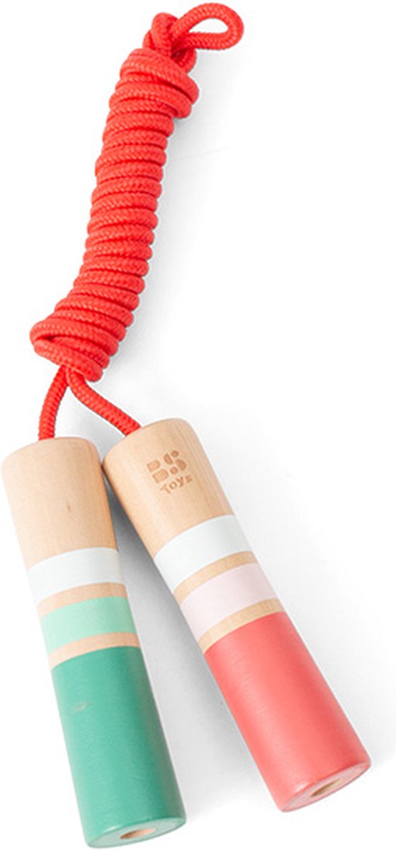 Rosa Springseil von BS Toys mit Holzgriffen