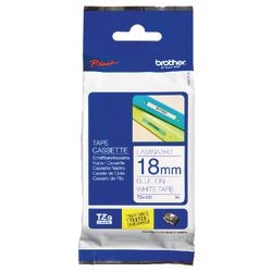 Labeltape brother tze243 blauw, wit 18mmx8m