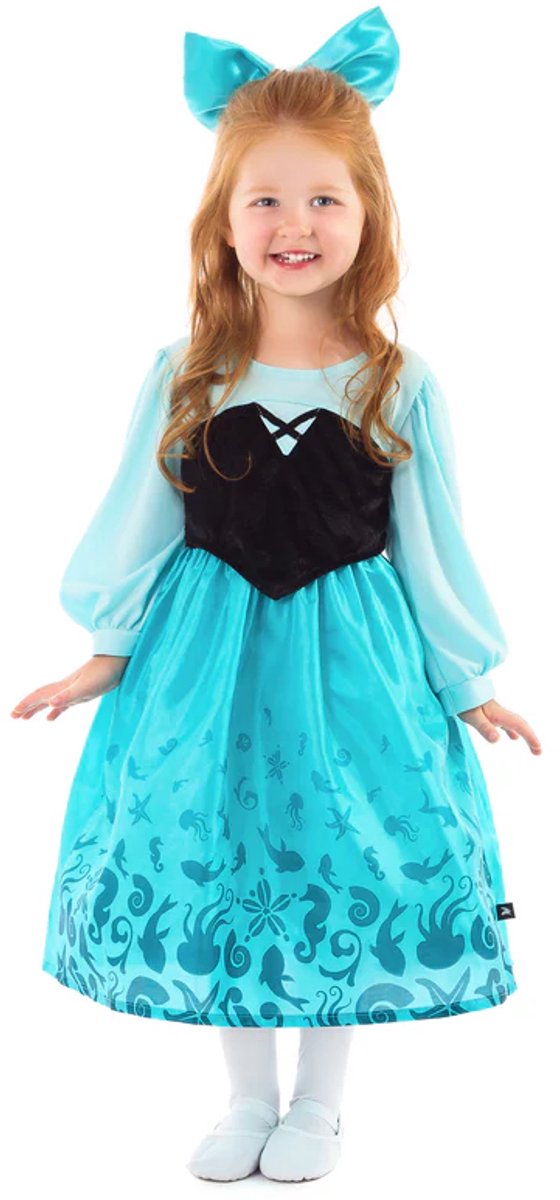 Kleine Abenteuer - Meerjungfrauentag - Kleid mit Schleife - Größe 98-104