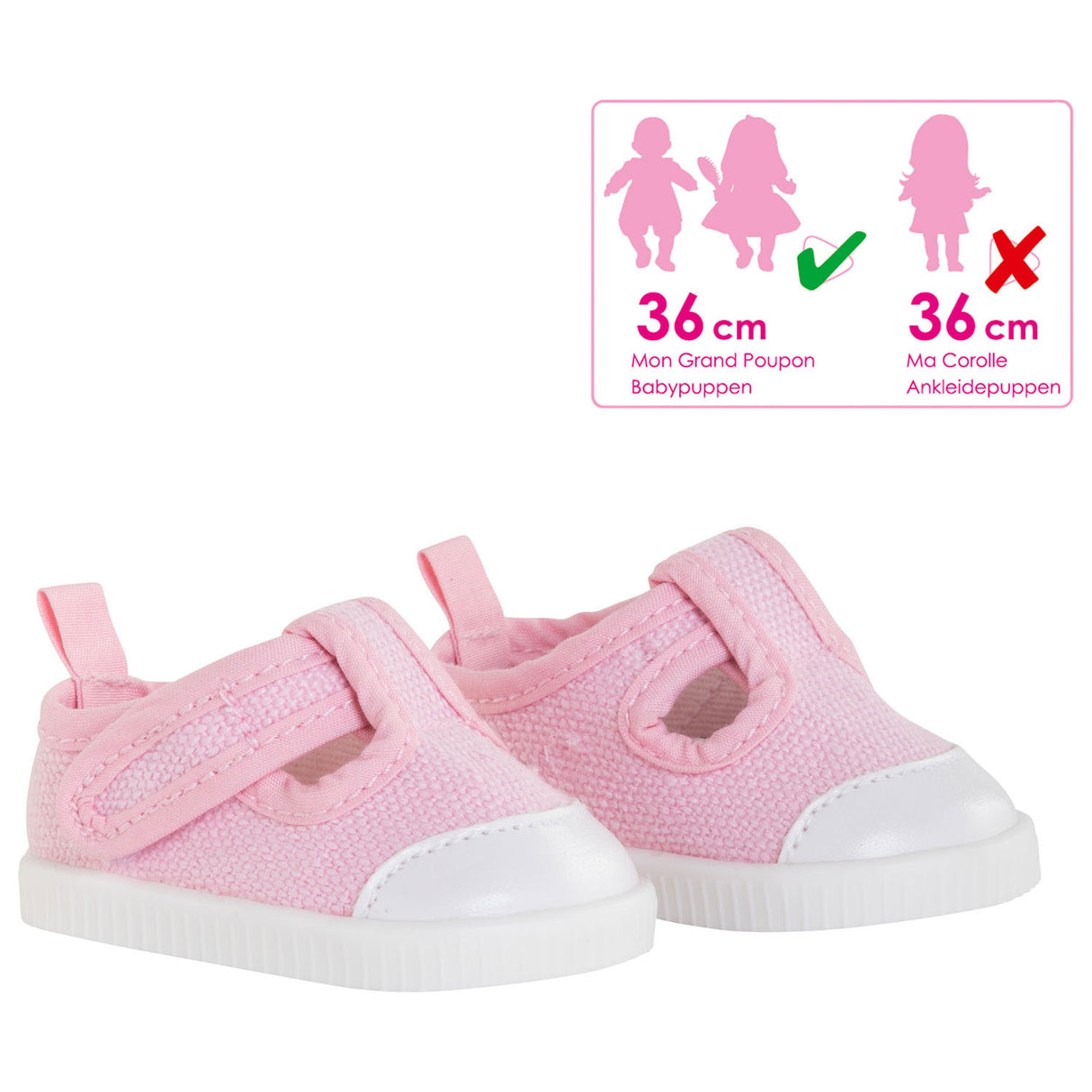 Corolle Puppensneaker rosa - Babypuppenzubehör 36cm.