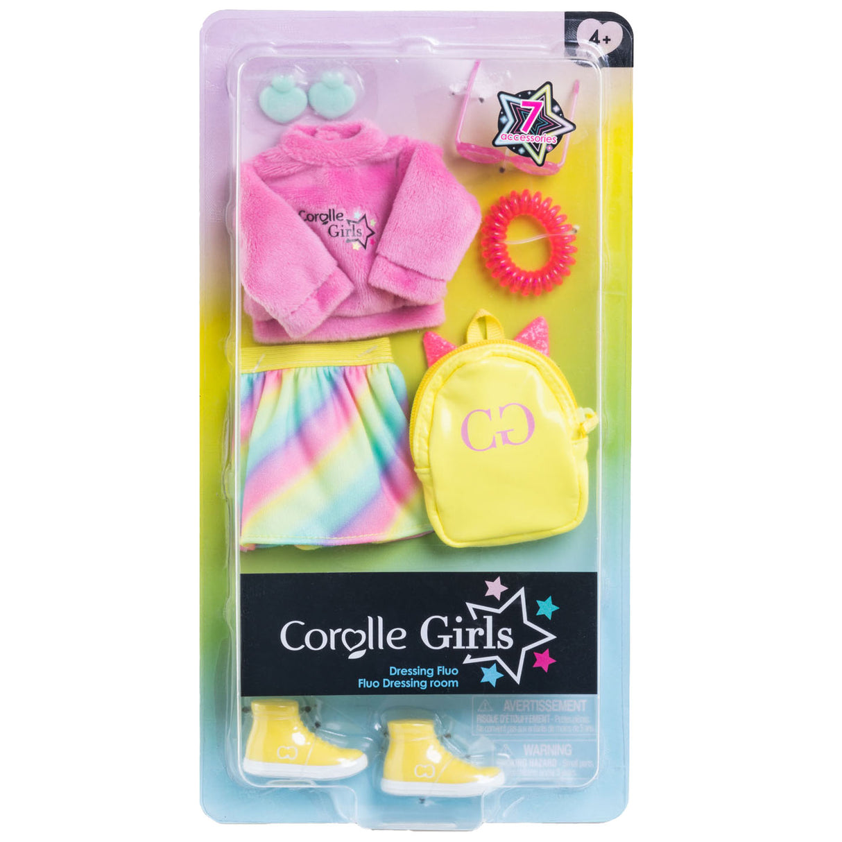 Corolle Mädchen – Puppenkleidung, fluoreszierendes Set, Ankleidezimmer